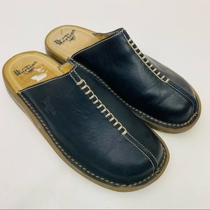 DR Martens Black Leather Closed Toe Mule 7